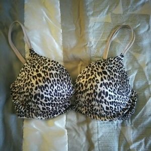 Leopard print Victoria Secret push up bra